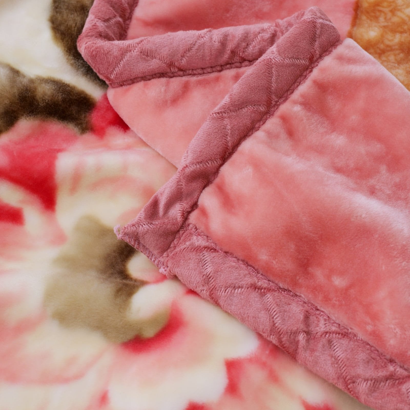 Super Soft 4kg 220 x 240 Mink Blanket - Rosy Delight Velvet Blanket