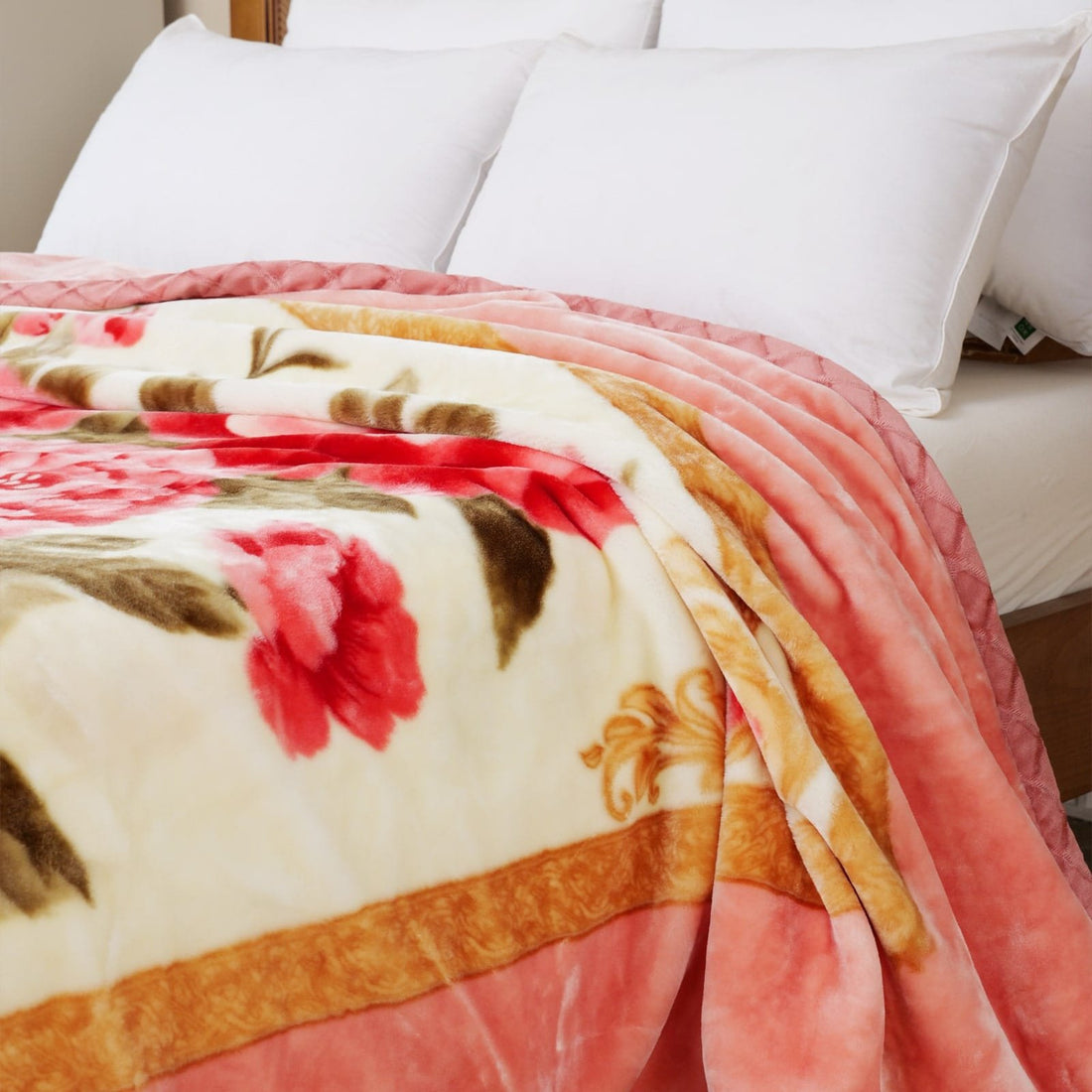 Super Soft 4kg 220 x 240 Mink Blanket - Rosy Delight Velvet Blanket