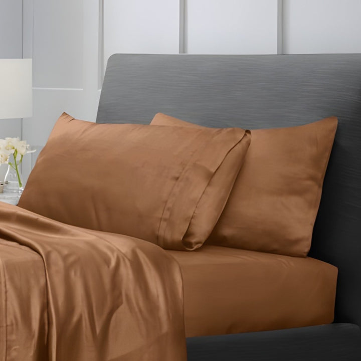 1200TC Pure Egyptian Cotton Sheet Set - Antiquarian Brown