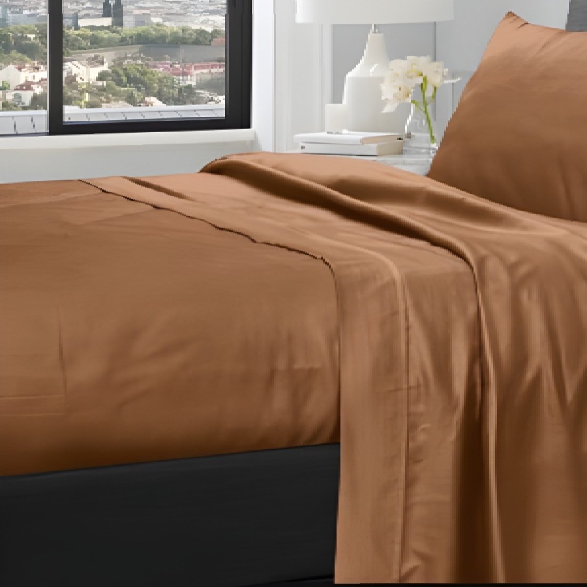 1200TC Pure Egyptian Cotton Sheet Set - Antiquarian Brown