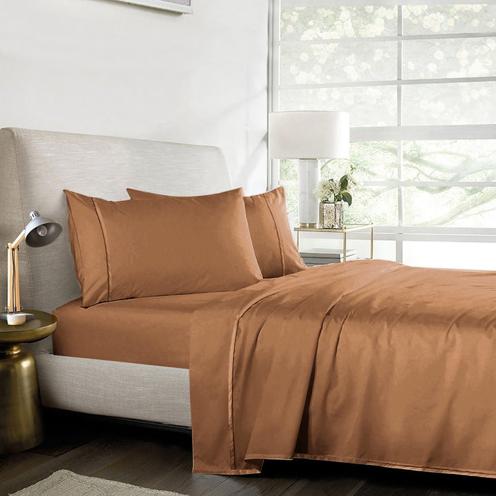 1000TC Pure Egyptian Cotton Sheet Set - Antiquarian Brown