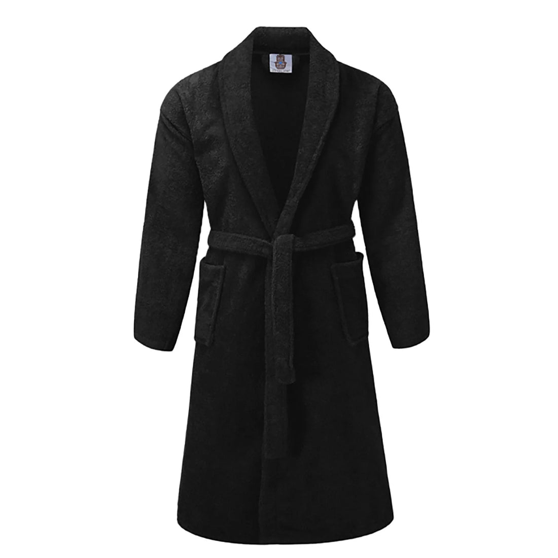 100% Cotton Terry Bathrobe Color - Black