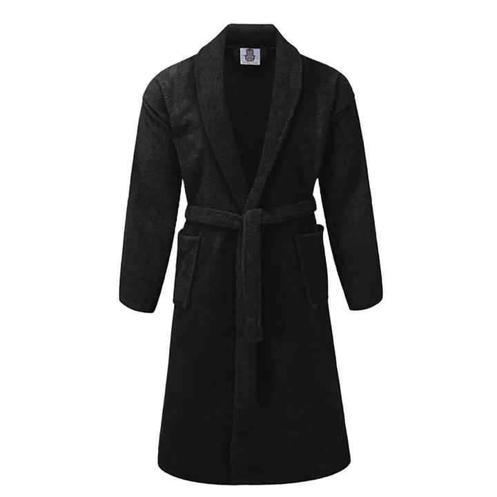 100% Cotton Terry Bathrobe Color - Black