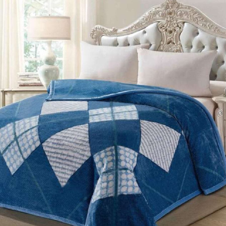 Super Soft 2kg 160 x 220 Mink Blanket - Berry Blue