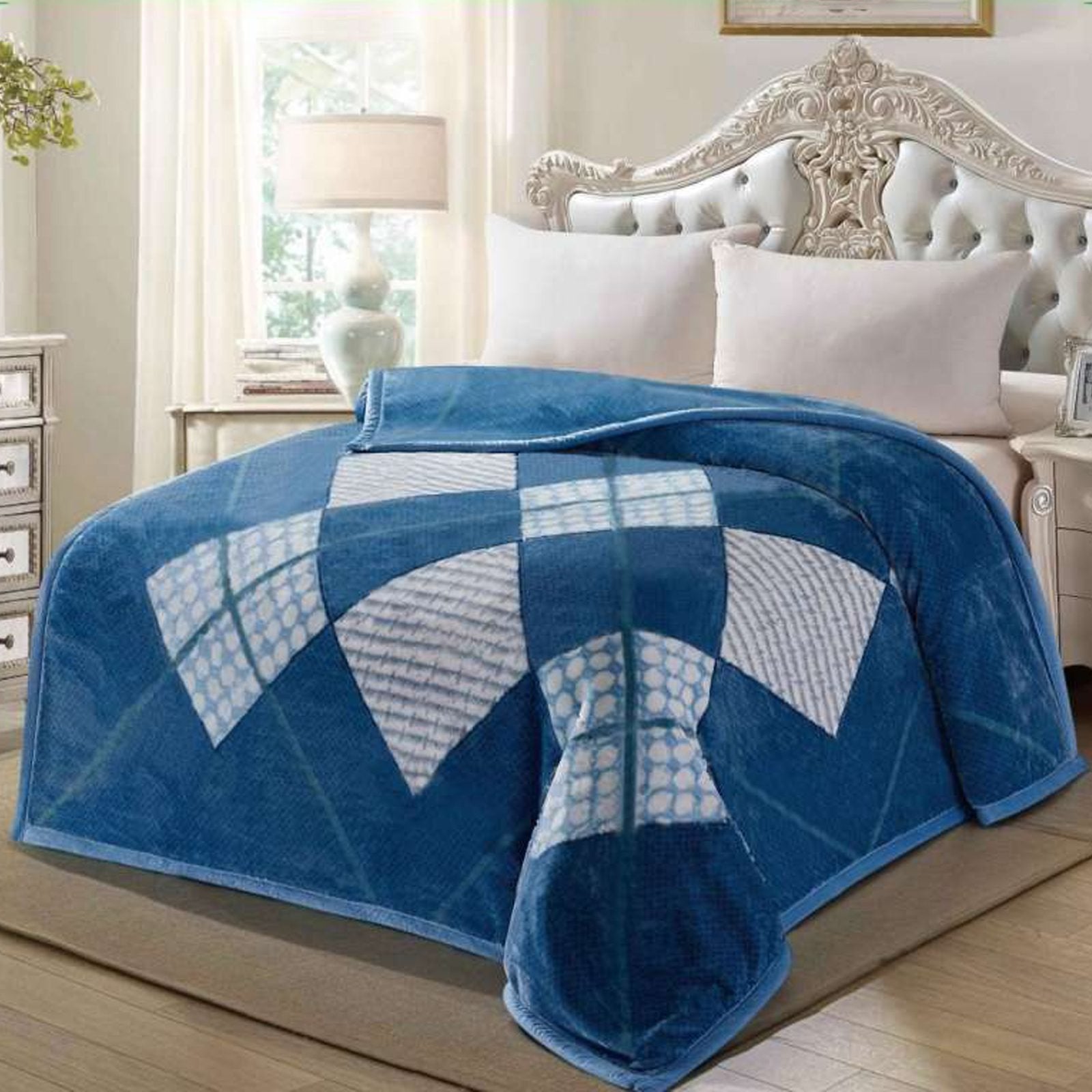 Super Soft 2kg 160 x 220 Mink Blanket - Berry Blue