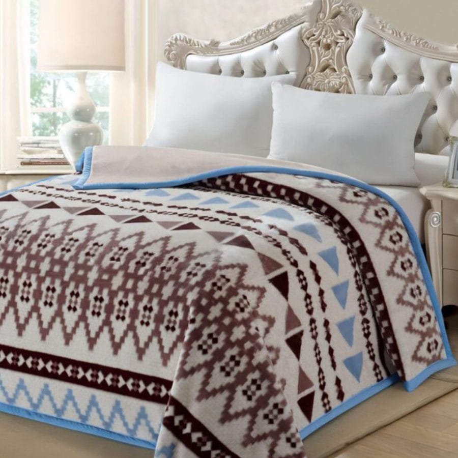 Super Soft 2kg 160 x 220 Mink Blanket - Boho Style