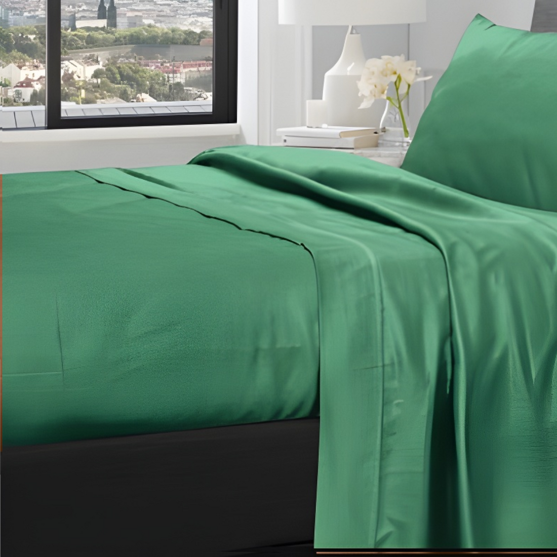 1200TC Pure Egyptian Cotton Sheet Set - Brunswick Green