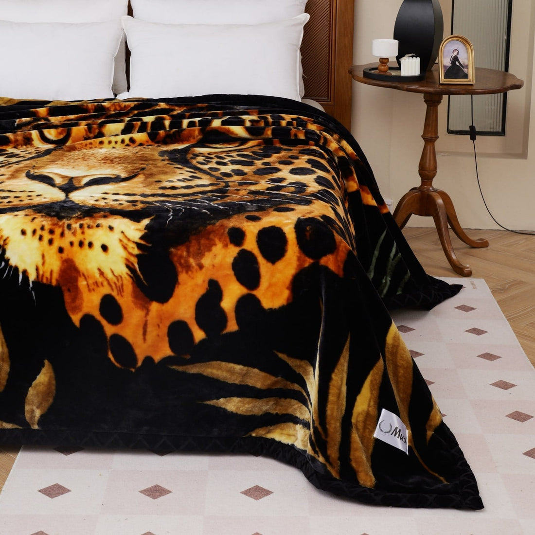 Super Soft 4kg 220 x 240 Mink Blanket - Golden Panther Luxe Blanket