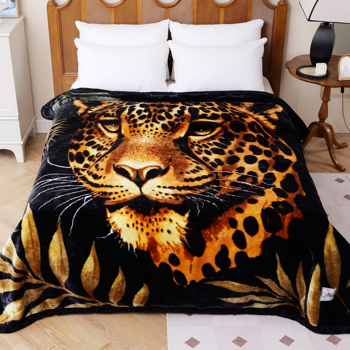 Super Soft 4kg 220 x 240 Mink Blanket - Golden Panther Luxe Blanket