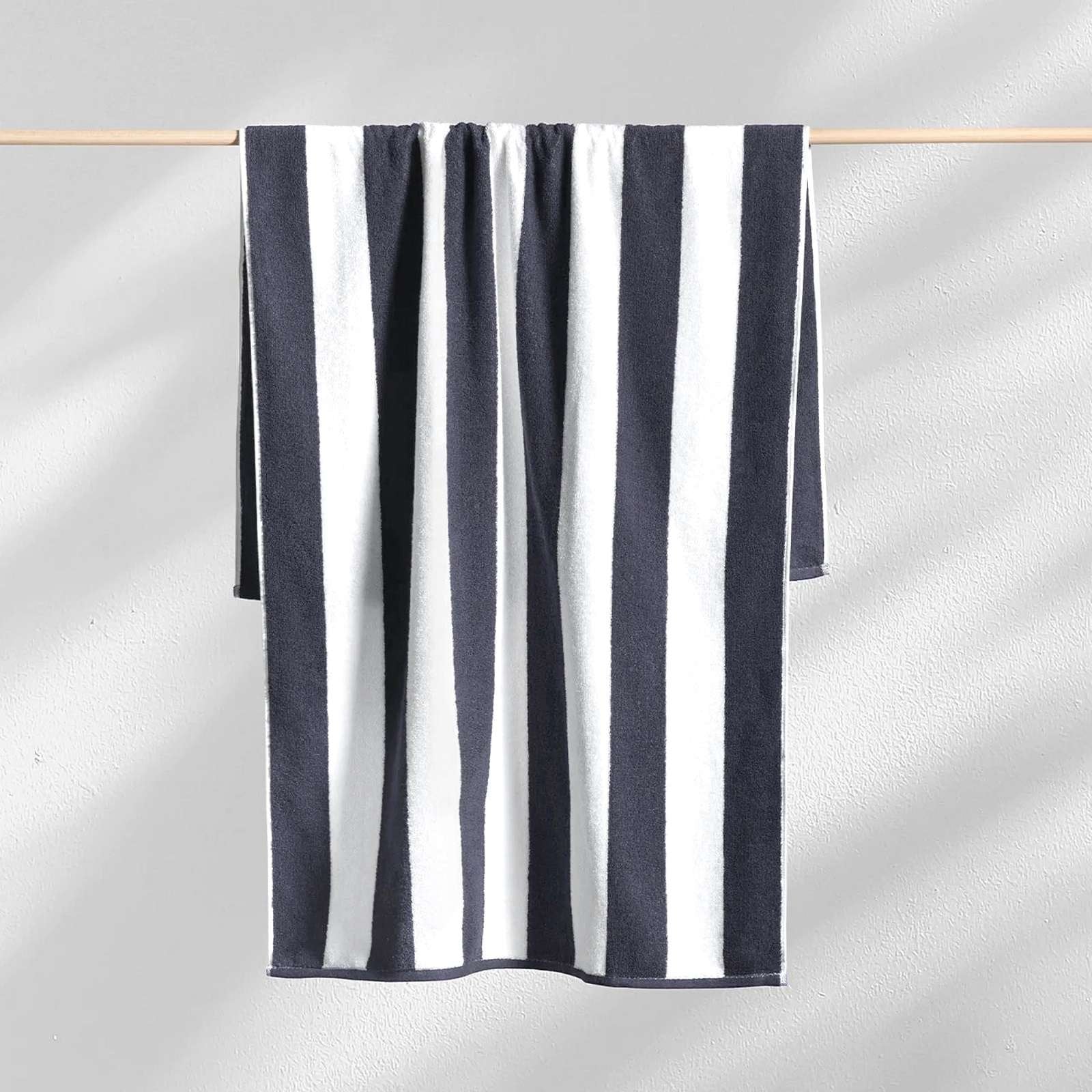 Cabana Style Stripes Beach Towel - Charcoal