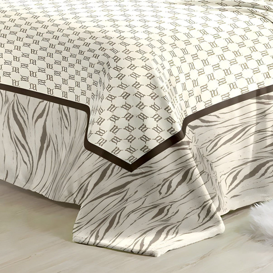 Super Soft 4kg 220 x 240 Mink Blanket - Geometric Dark Beige