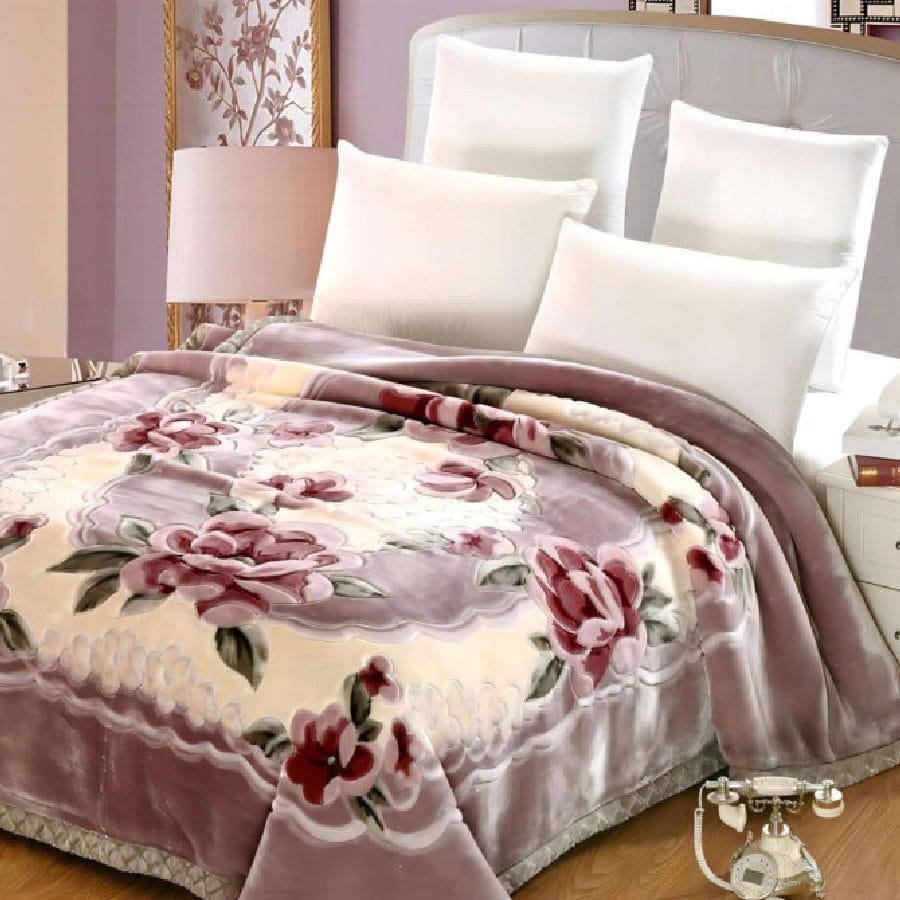 Super Soft 2kg 160 x 220 Mink Blanket - Deep Lavende