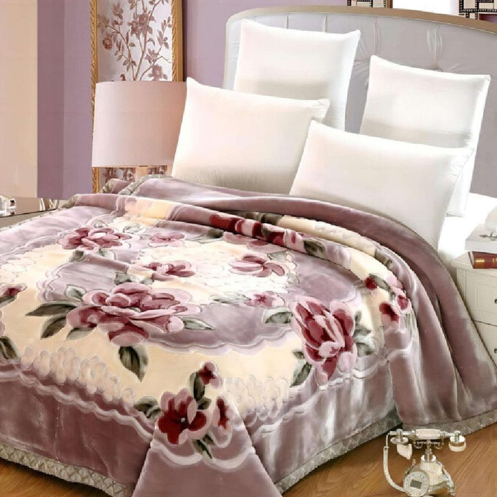 Super Soft 2kg 160 x 220 Mink Blanket - Deep Lavende