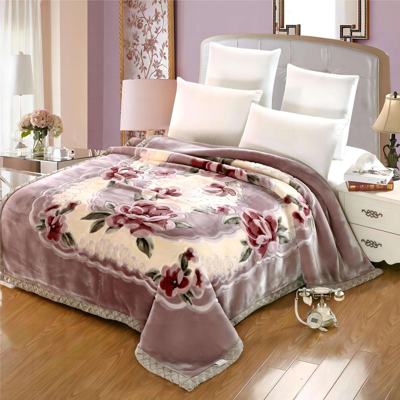 Super Soft 2kg 160 x 220 Mink Blanket - Deep Lavende