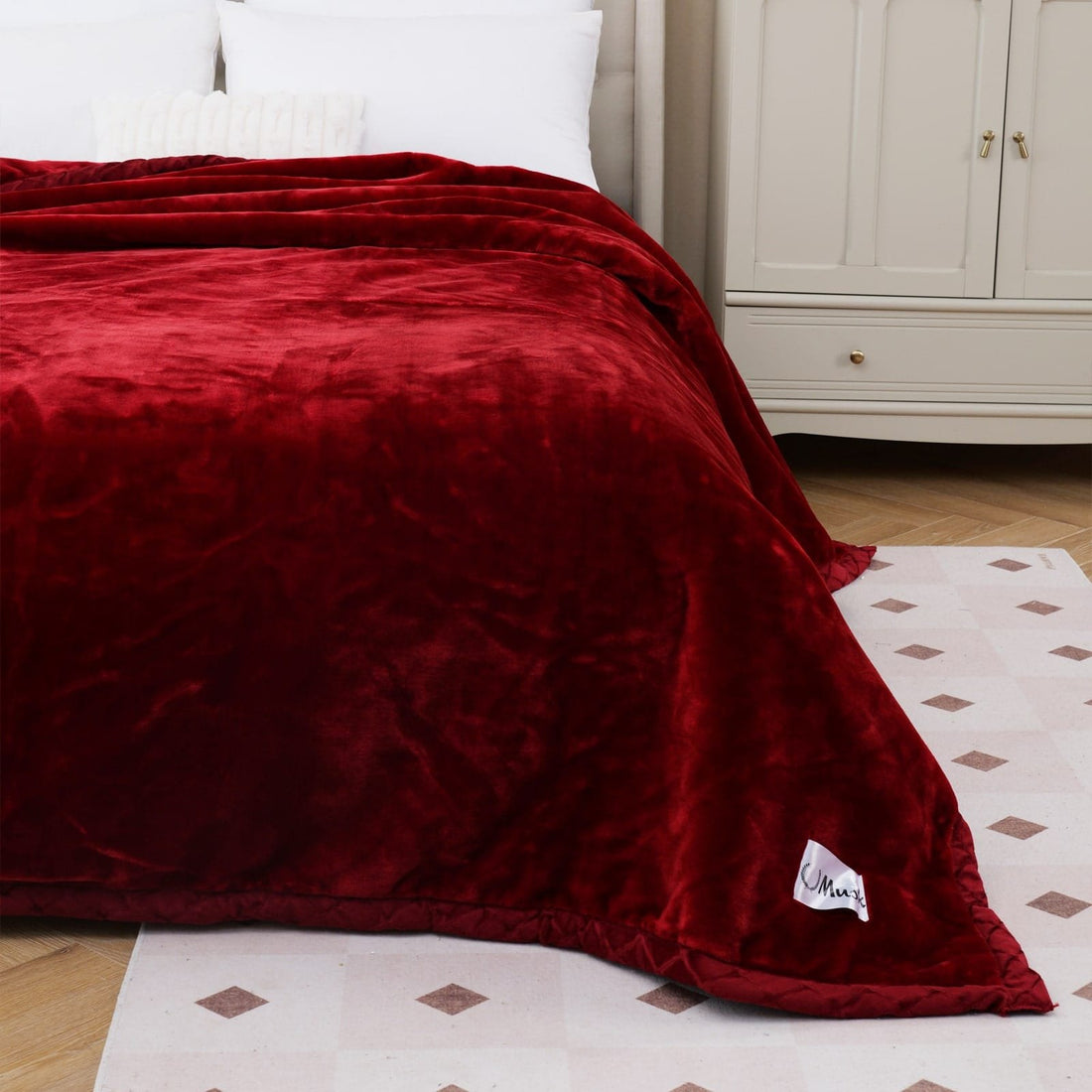 Super Soft 4kg 220 x 240 Mink Blanket - Red Radiance