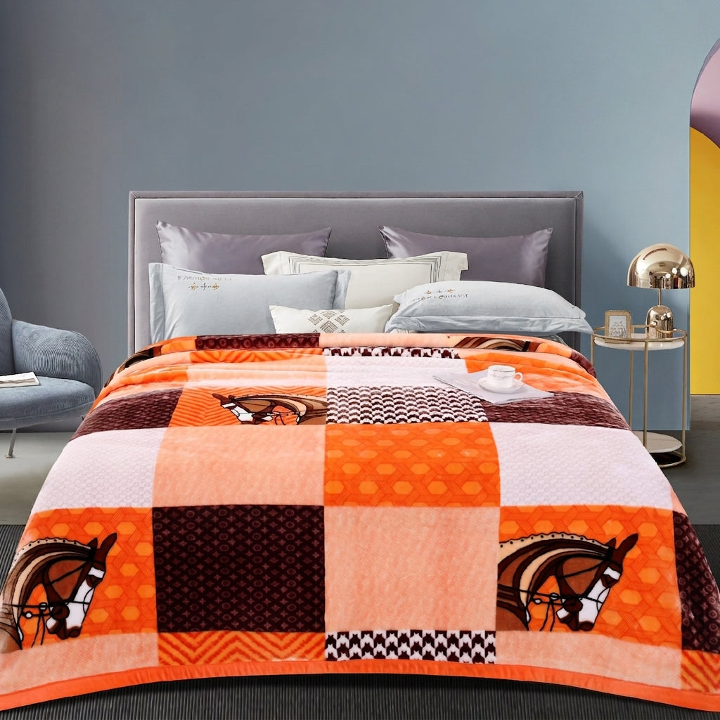 Super Soft 3kg 160 x 220  Royal Patchwork Blanket