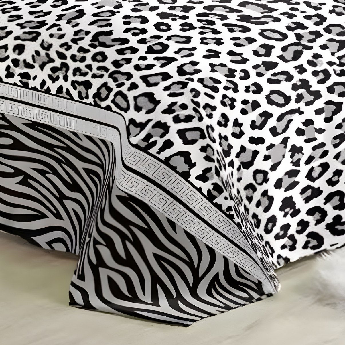 Super Soft 4kg 220 x 240 Mink Blanket - Zebra-Leopard Blend