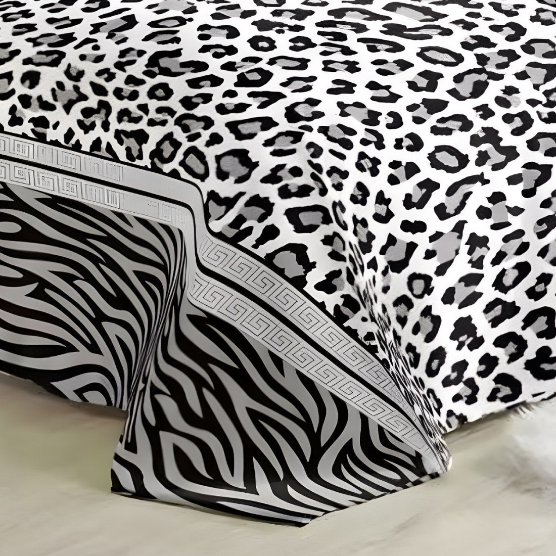 Super Soft 4kg 220 x 240 Mink Blanket - Zebra-Leopard Blend