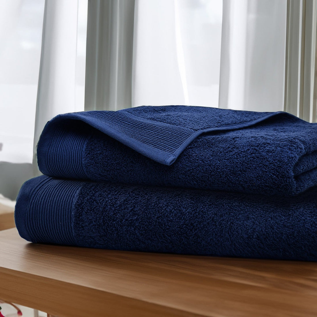 100% Pure Egyptian Cotton Bath Towel - Navy Blue