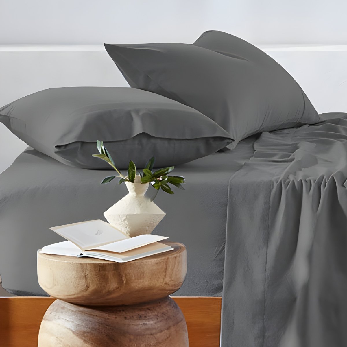 Winter Flannelette Sheet Sets - Carbon Gray