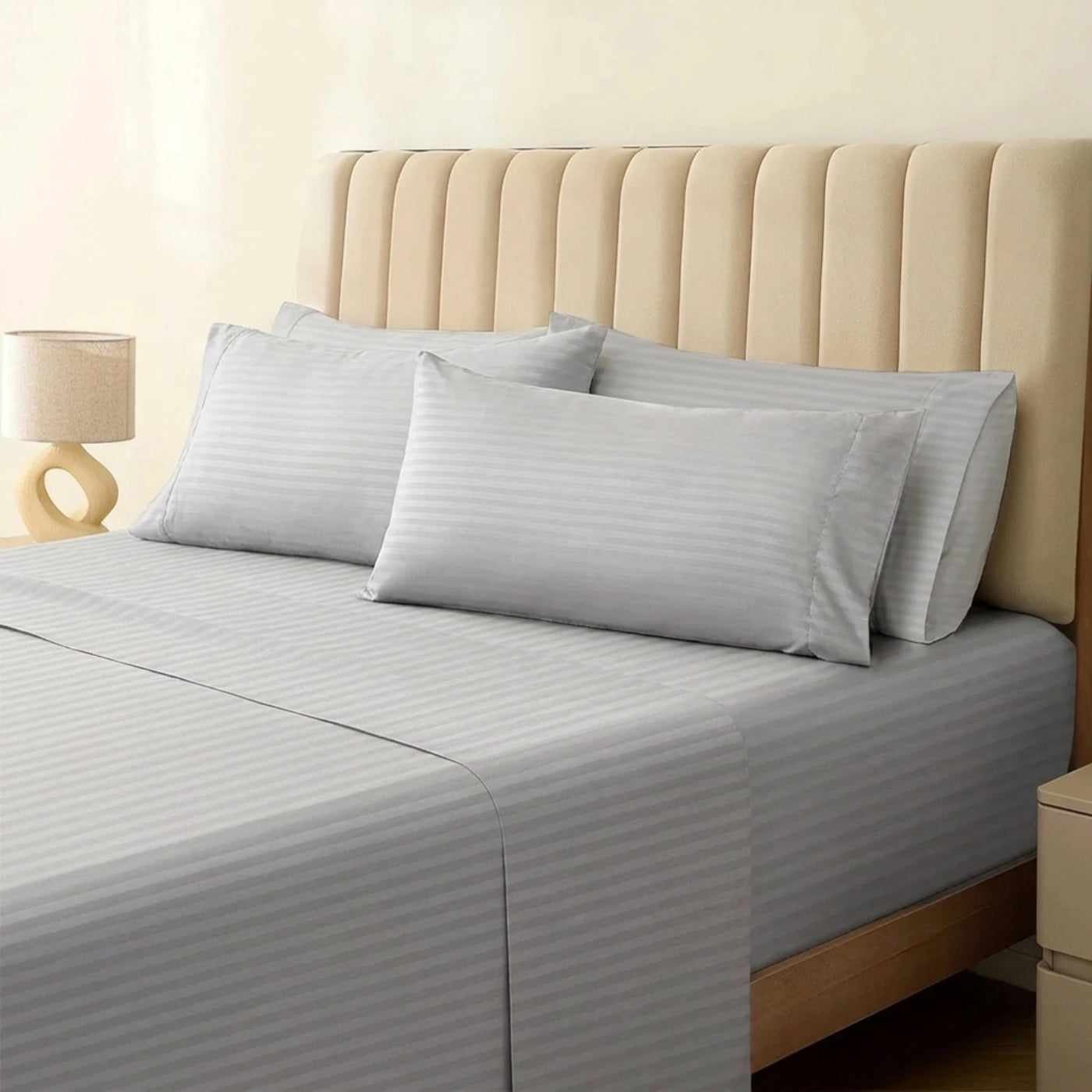 1500TC Cotton Rich Sheet Set - Silver Grey