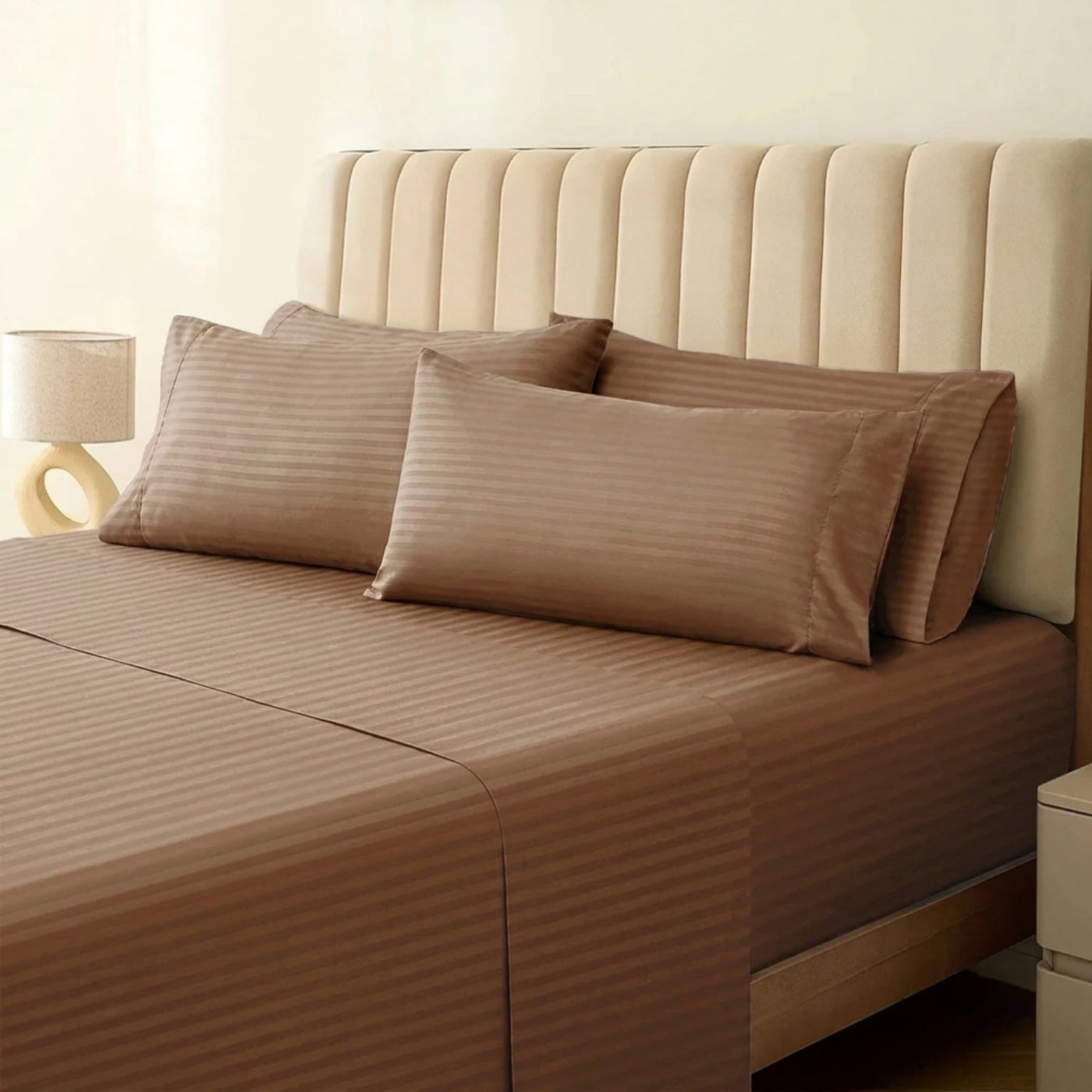 1500TC Cotton Rich Sheet Set - Brown