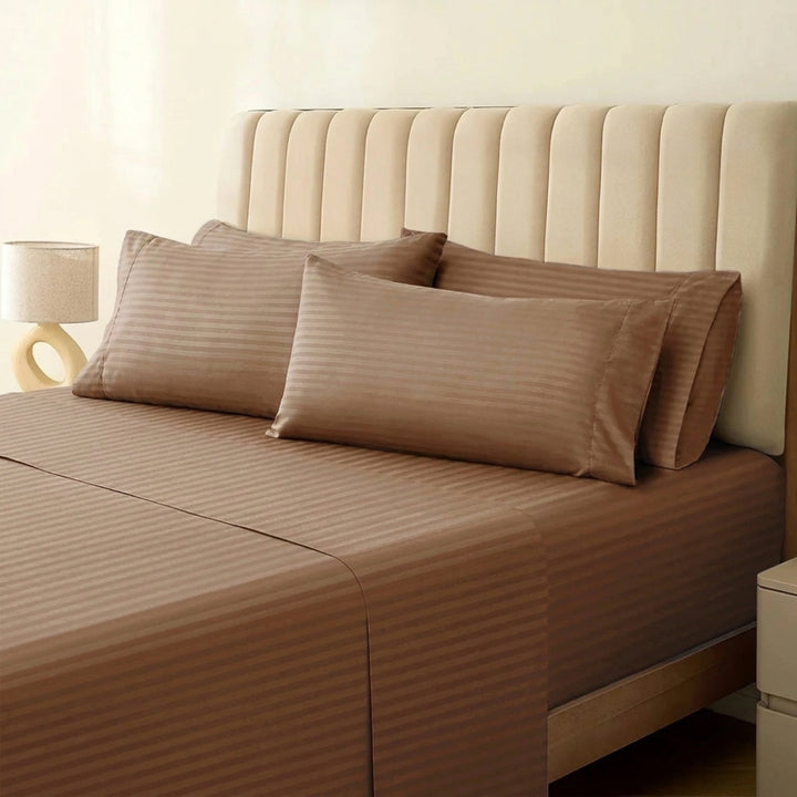 1500TC Cotton Rich Sheet Set - Brown