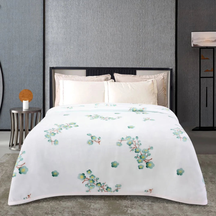 Super Soft 4kg 220 x 240 Mink Blanket - Botanical Blossoms
