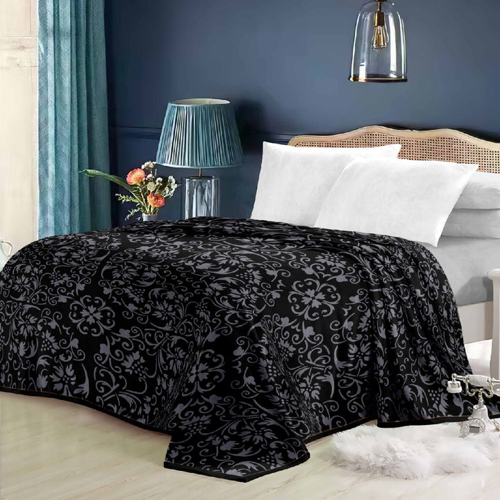 Super Soft 3kg 195 x 225 Mink Blanket - Midnight Black