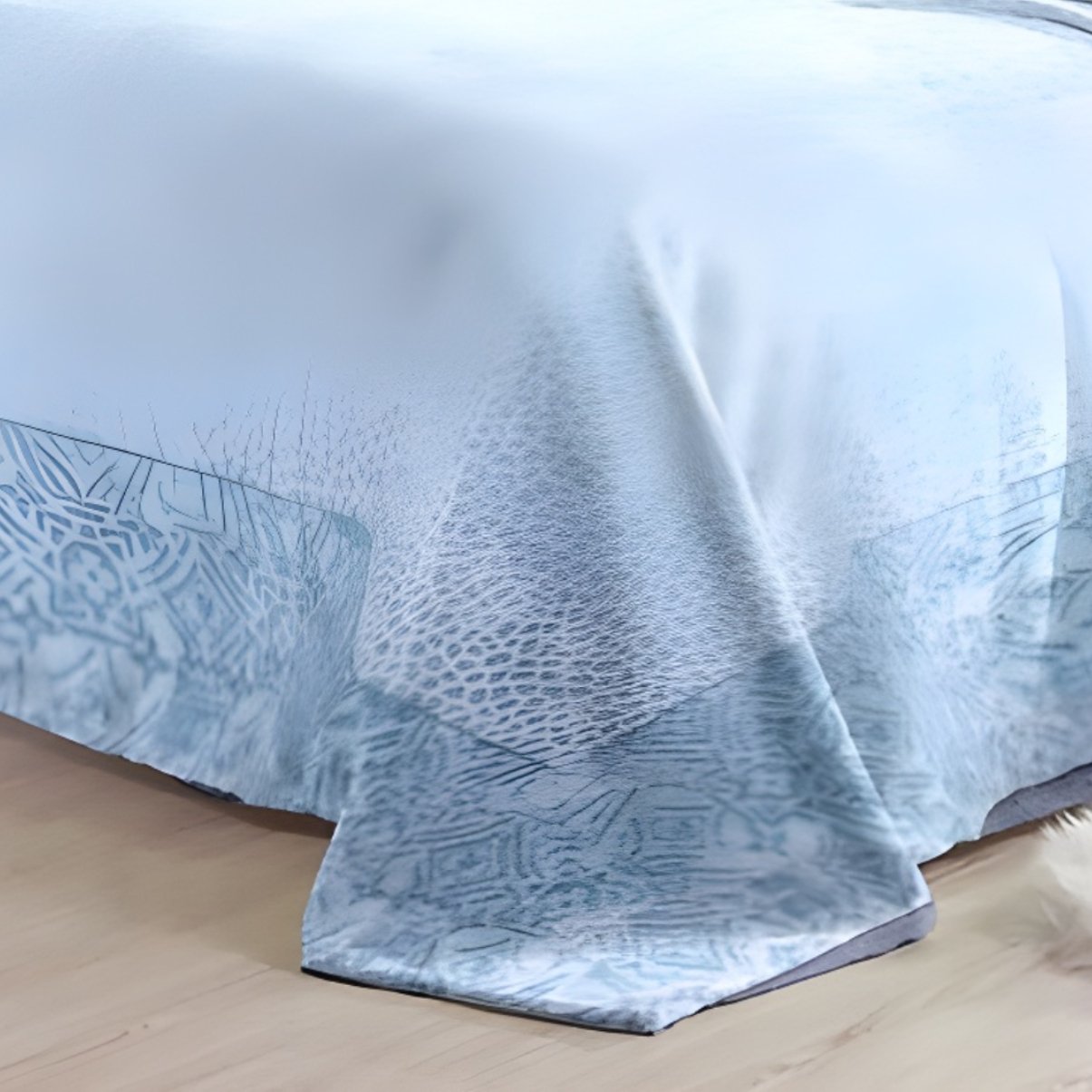Super Soft 4kg 220 x 240 Mink Blanket - Pebble Sky Blue
