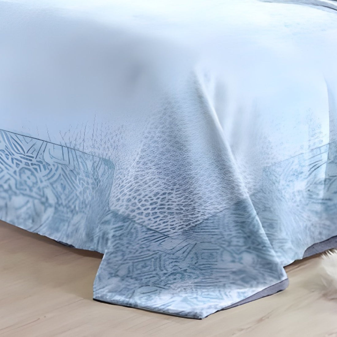 Super Soft 4kg 220 x 240 Mink Blanket - Pebble Sky Blue