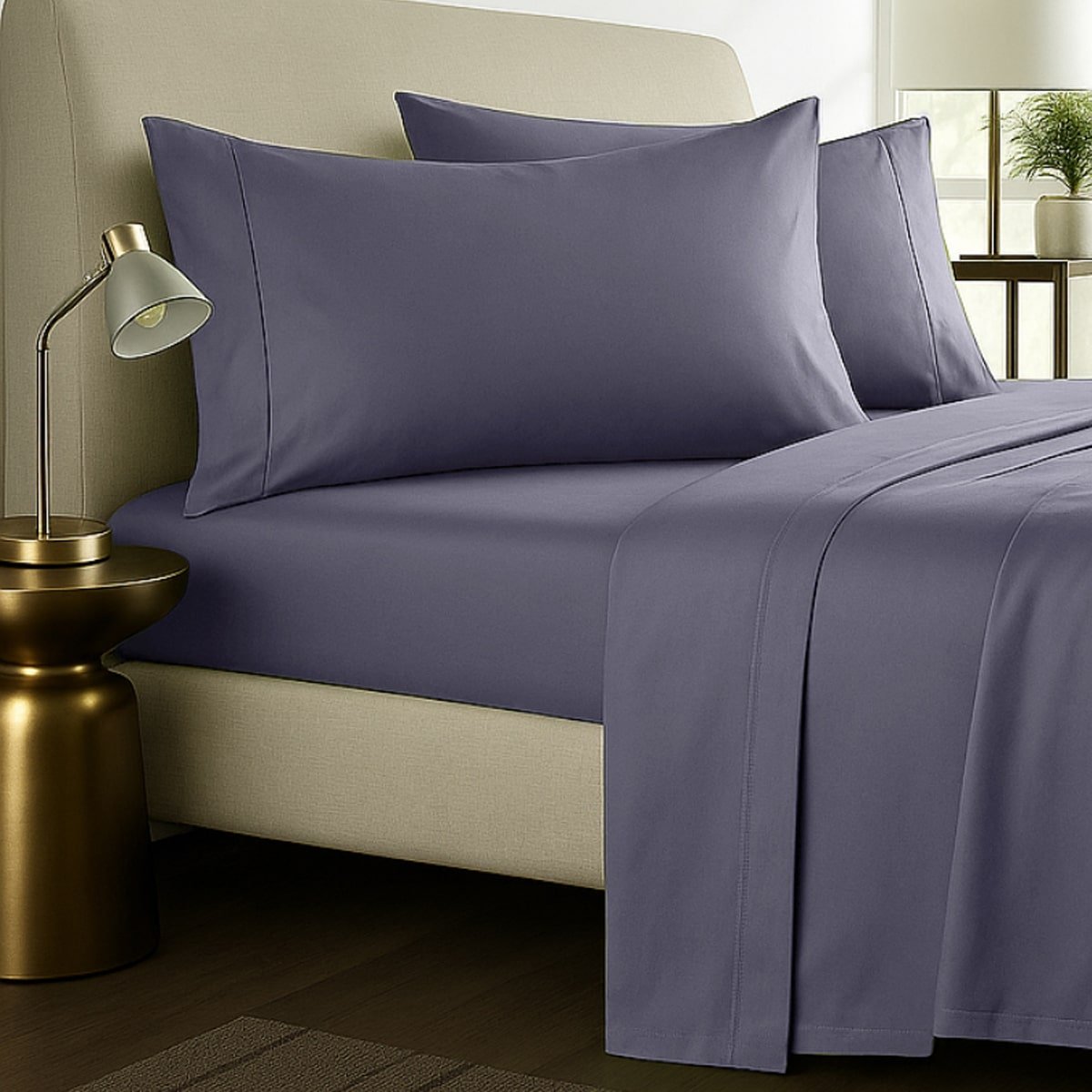 1000TC Pure Egyptian Cotton Sheet Set - Purple Passage