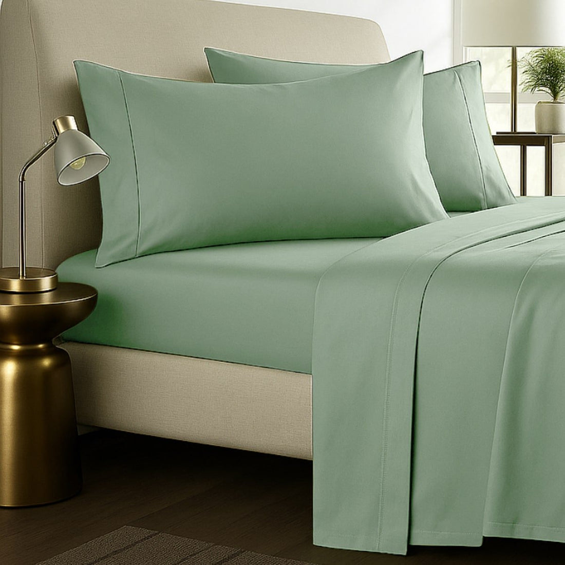 1000TC Pure Egyptian Cotton Sheet Set - Sage Green