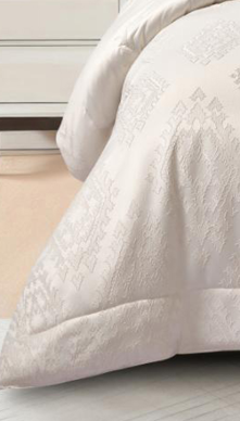 3 Pcs Jacquard Comforter Set-White