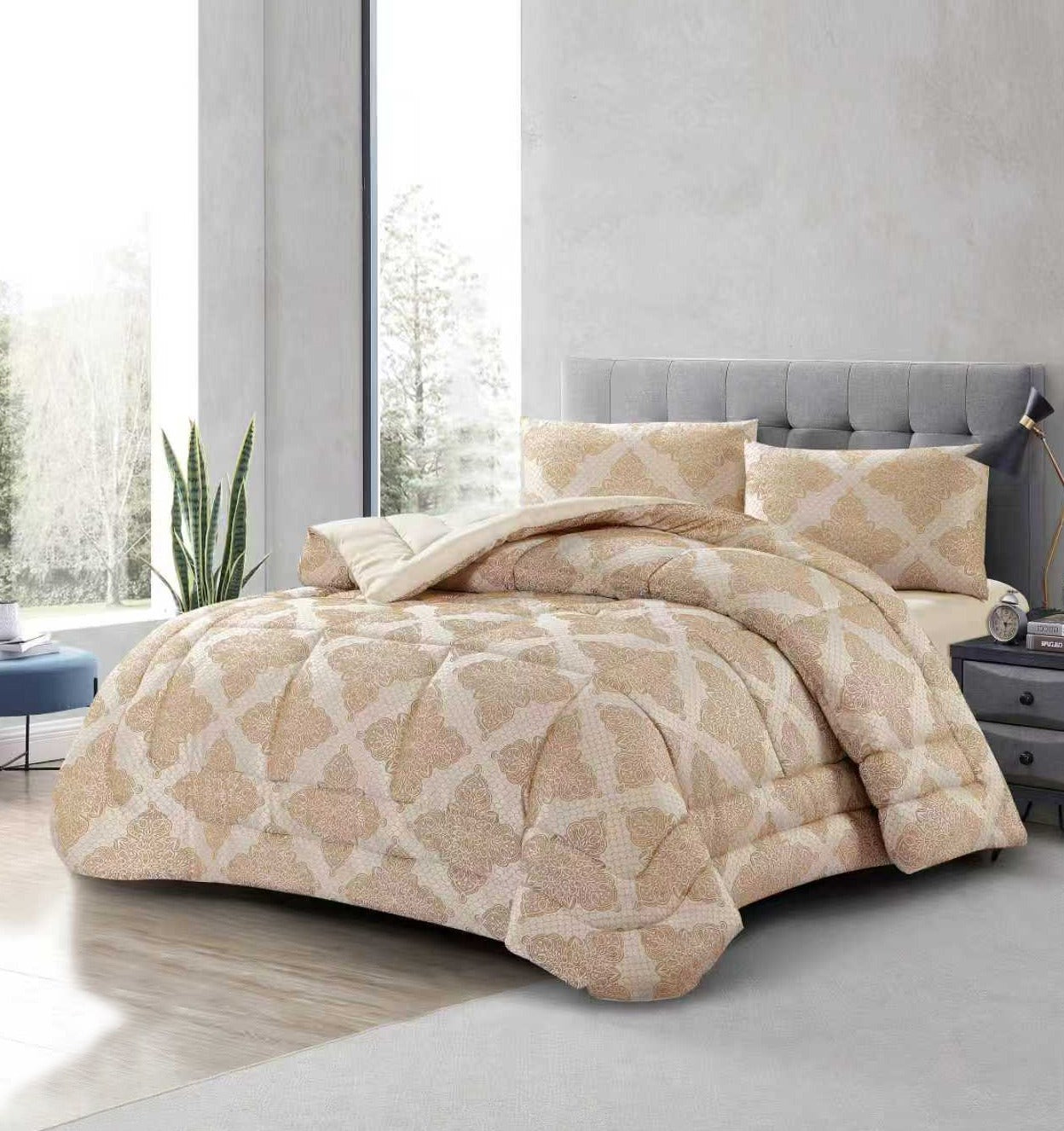 3 Pcs Jacquard Comforter Set