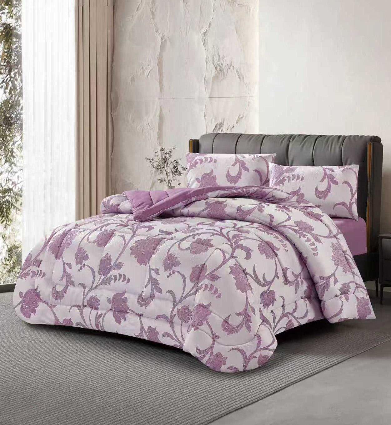 3 Pcs Jacquard Comforter Set