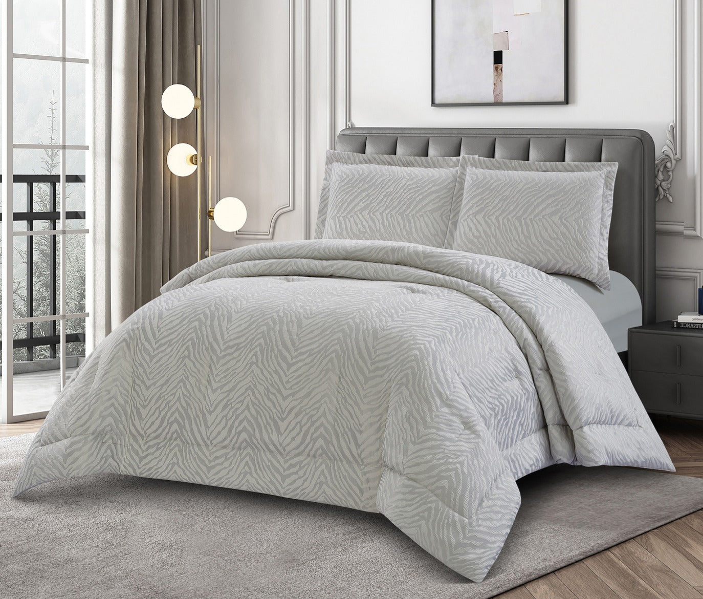3 Pcs Jacquard Comforter Set