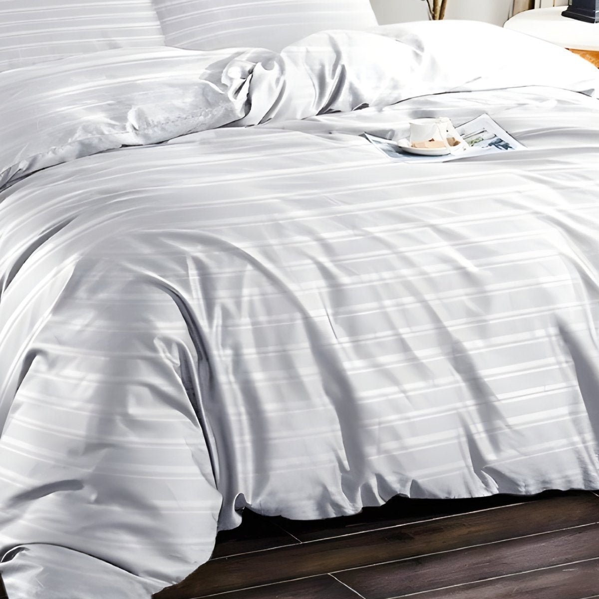 1500TC Cotton Rich 6pcs Quilt Cover - White