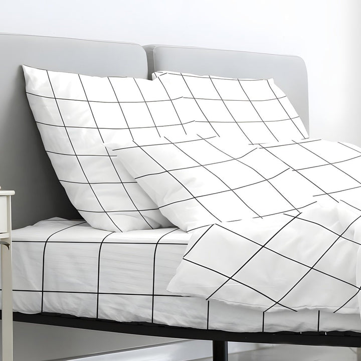 1000TC Pure Egyptian Cotton Sheet Set - Window Pane