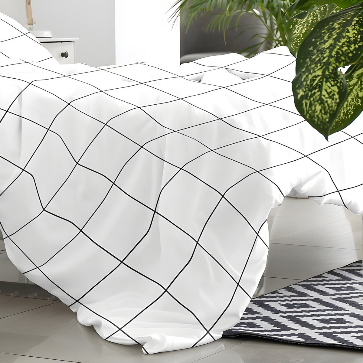 1000TC Pure Egyptian Cotton Sheet Set - Window Pane