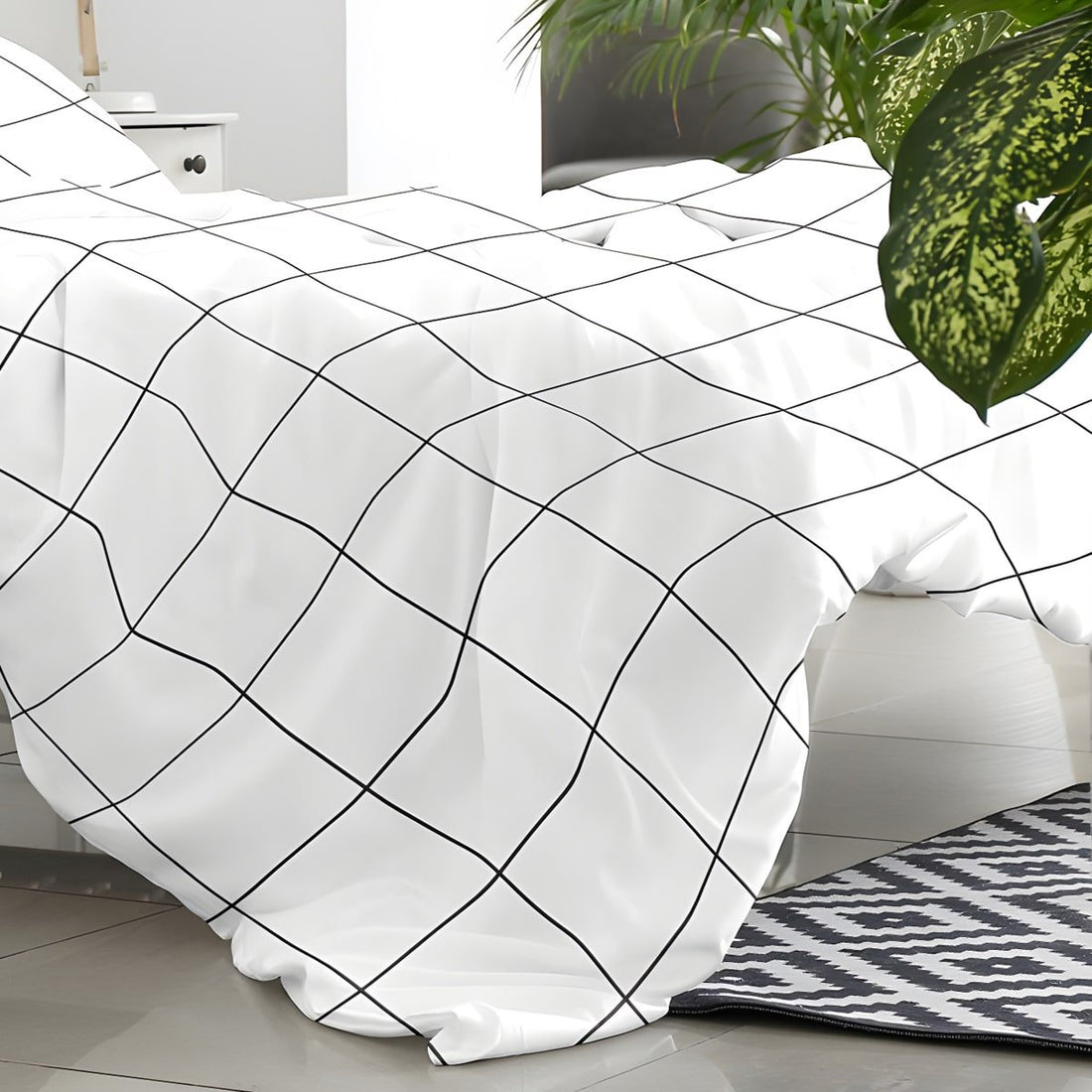 1000TC Pure Egyptian Cotton Sheet Set - Window Pane