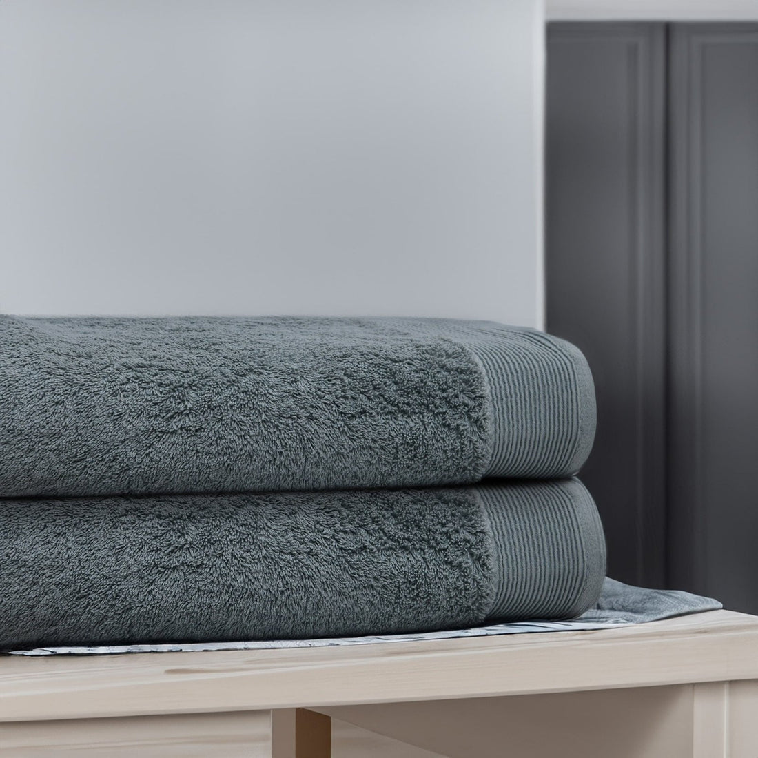 Cadet grey Egyptian cotton bath sheet