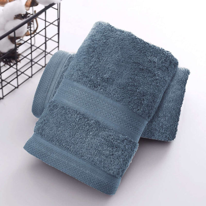 Cadet grey organic cotton bath towel