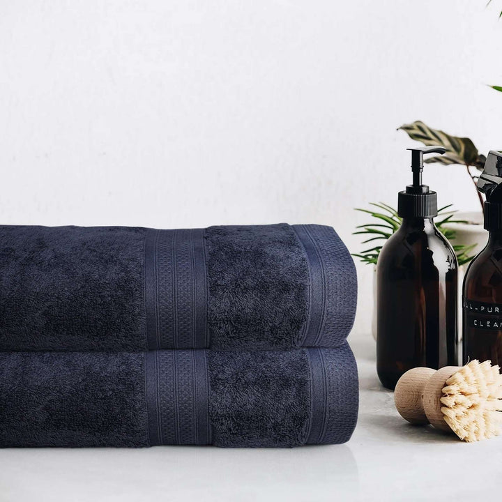 Charcoal organic cotton bath sheet