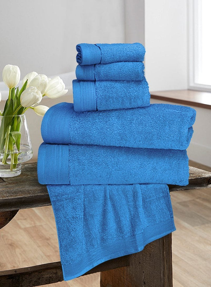 Cornflower Egyptian cotton towel set