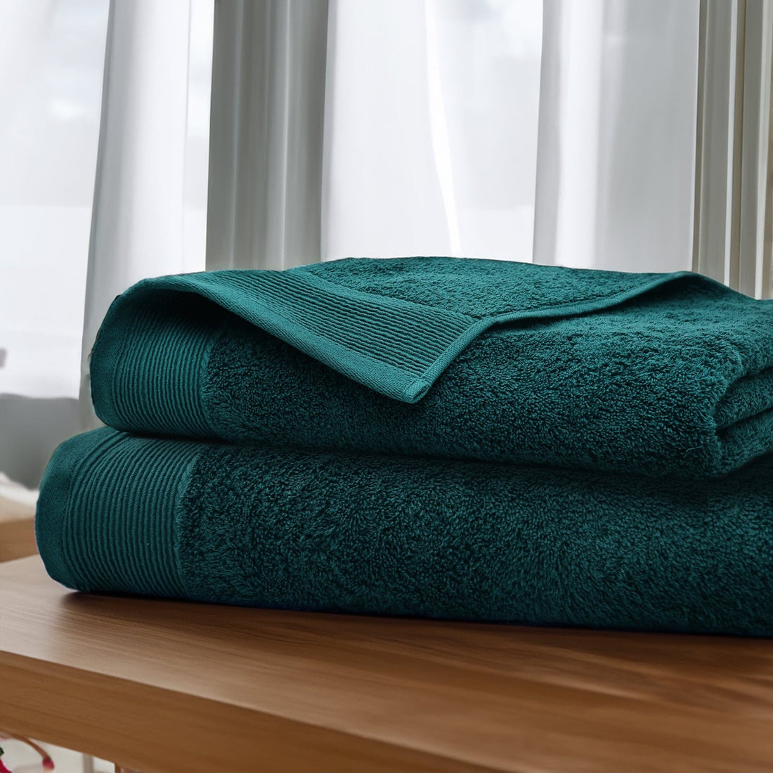 Dark teal Egyptian cotton bath towel