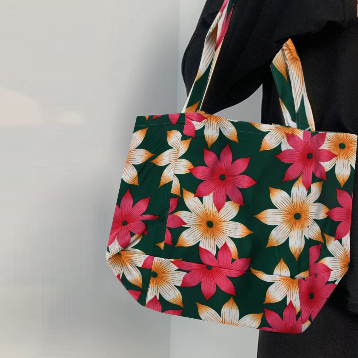 Cotton Tote Shopping Bags Pack of 10 - Assorted Prints