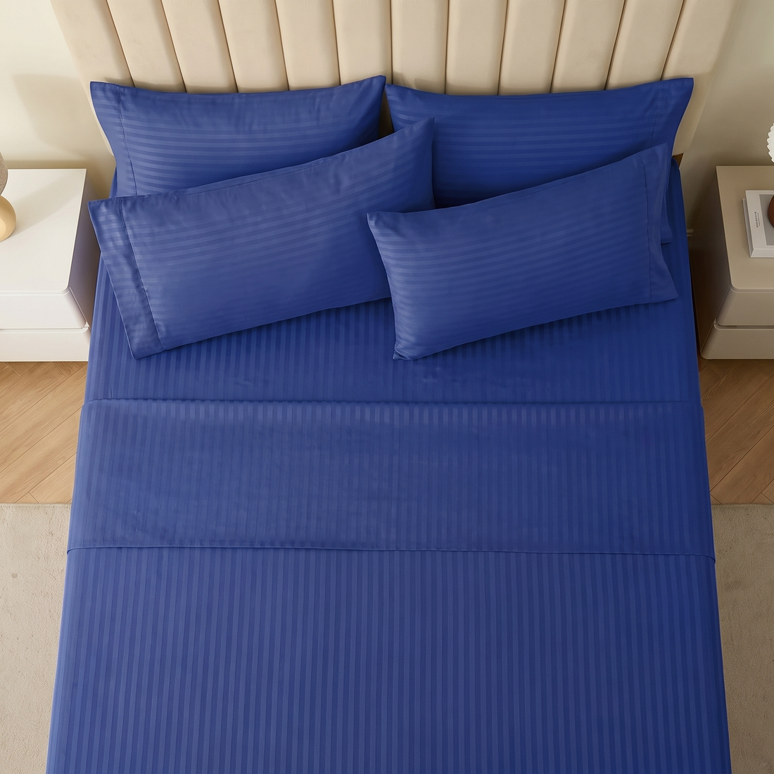1500TC Cotton Rich Sheet Set - Navy Blue