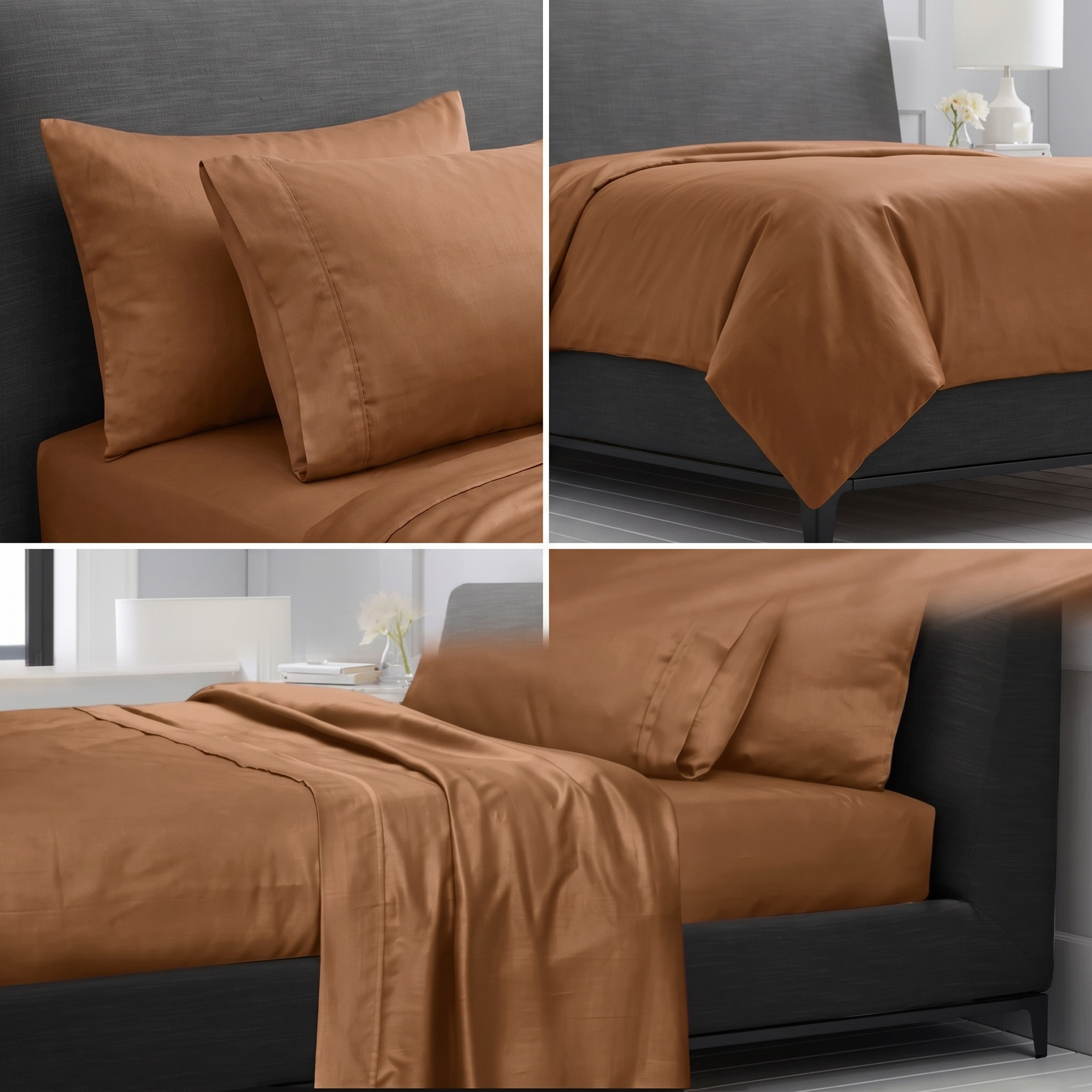 1200TC Pure Egyptian Cotton Sheet Set - Antiquarian Brown