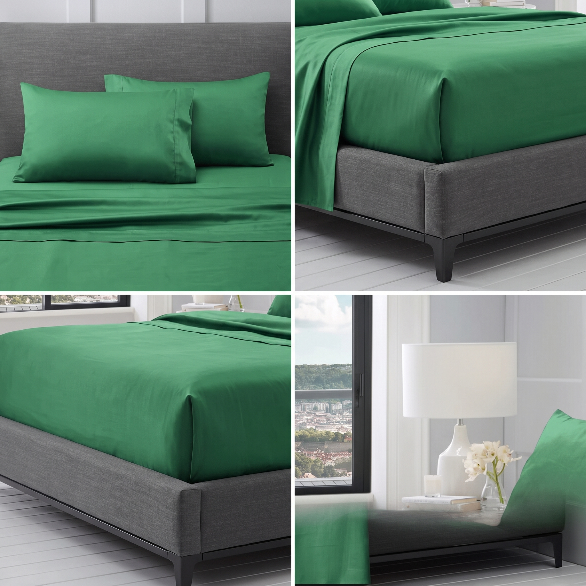 1200TC Pure Egyptian Cotton Sheet Set - Brunswick Green